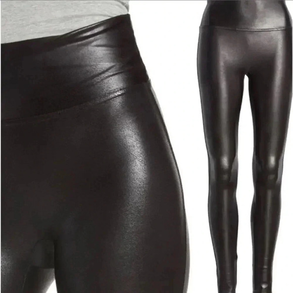Spanx Faux Leather Leggings Small Petite B1126 - Picture 3 of 7